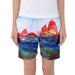 Fitzroy Argentina Chile Patagonia Women s Basketball Shorts by Wegoenart