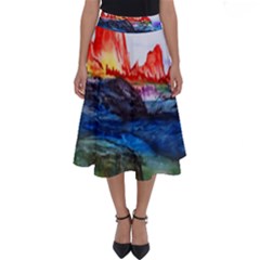 Fitzroy Argentina Chile Patagonia Perfect Length Midi Skirt by Wegoenart