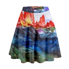 Fitzroy Argentina Chile Patagonia High Waist Skirt by Wegoenart