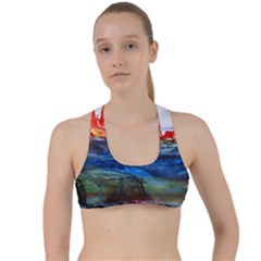 Fitzroy Argentina Chile Patagonia Criss Cross Racerback Sports Bra by Wegoenart