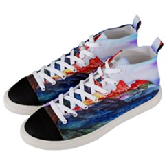 Fitzroy Argentina Chile Patagonia Men s Mid-top Canvas Sneakers by Wegoenart