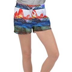 Fitzroy Argentina Chile Patagonia Women s Velour Lounge Shorts by Wegoenart