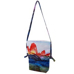 Fitzroy Argentina Chile Patagonia Folding Shoulder Bag by Wegoenart