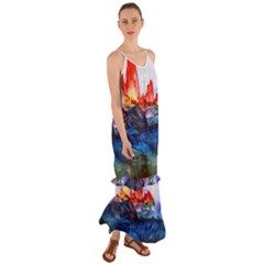 Fitzroy Argentina Chile Patagonia Cami Maxi Ruffle Chiffon Dress