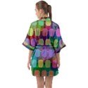 Pattern  Half Sleeve Satin Kimono  View2