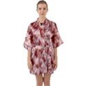 Abstract  Half Sleeve Satin Kimono  View1