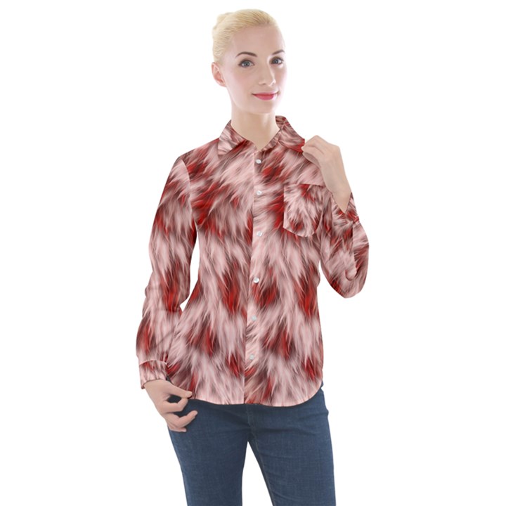 Abstract  Women s Long Sleeve Pocket Shirt