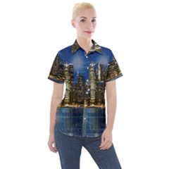 City Smart Modern Future Connect Women s Short Sleeve Pocket Shirt