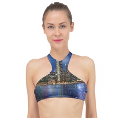 City Smart Modern Future Connect High Neck Bikini Top