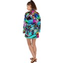 Abstract Flower Painting Long Sleeve Kimono View2