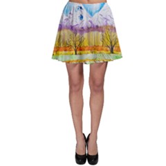 Mendoza Argentina Field Nature Skater Skirt by Wegoenart