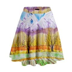 Mendoza Argentina Field Nature High Waist Skirt by Wegoenart