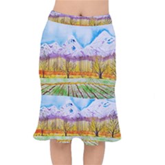 Mendoza Argentina Field Nature Short Mermaid Skirt by Wegoenart