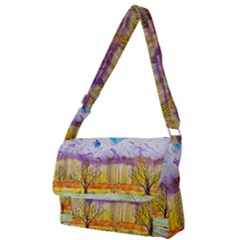 Mendoza Argentina Field Nature Full Print Messenger Bag by Wegoenart