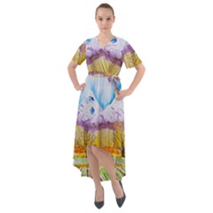 Mendoza Argentina Field Nature Front Wrap High Low Dress