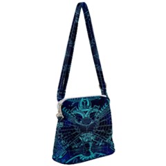 Zodiac Sign Astrology Horoscope Zipper Messenger Bag by Wegoenart