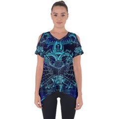 Zodiac Sign Astrology Horoscope Cut Out Side Drop Tee by Wegoenart