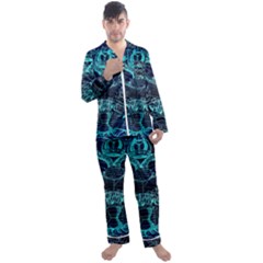 Zodiac Sign Astrology Horoscope Men s Satin Pajamas Long Pants Set by Wegoenart