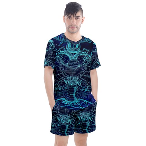 Zodiac Sign Astrology Horoscope Men s Mesh Tee And Shorts Set by Wegoenart