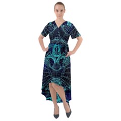 Zodiac Sign Astrology Horoscope Front Wrap High Low Dress by Wegoenart