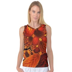 Leaf Autumn Nature Background Women s Basketball Tank Top by Wegoenart