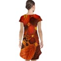 Leaf Autumn Nature Background Cap Sleeve Nightdress View2