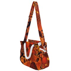 Leaf Autumn Nature Background Rope Handles Shoulder Strap Bag by Wegoenart