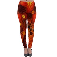 Leaf Autumn Nature Background Lightweight Velour Leggings by Wegoenart