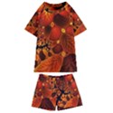 Leaf Autumn Nature Background Kids  Swim Tee and Shorts Set View1