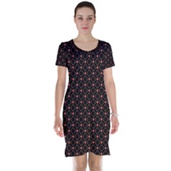 Pattern Texture Drawing Wall Short Sleeve Nightdress