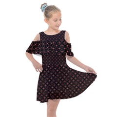 Pattern Texture Drawing Wall Kids  Shoulder Cutout Chiffon Dress by Wegoenart