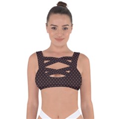 Pattern Texture Drawing Wall Bandaged Up Bikini Top