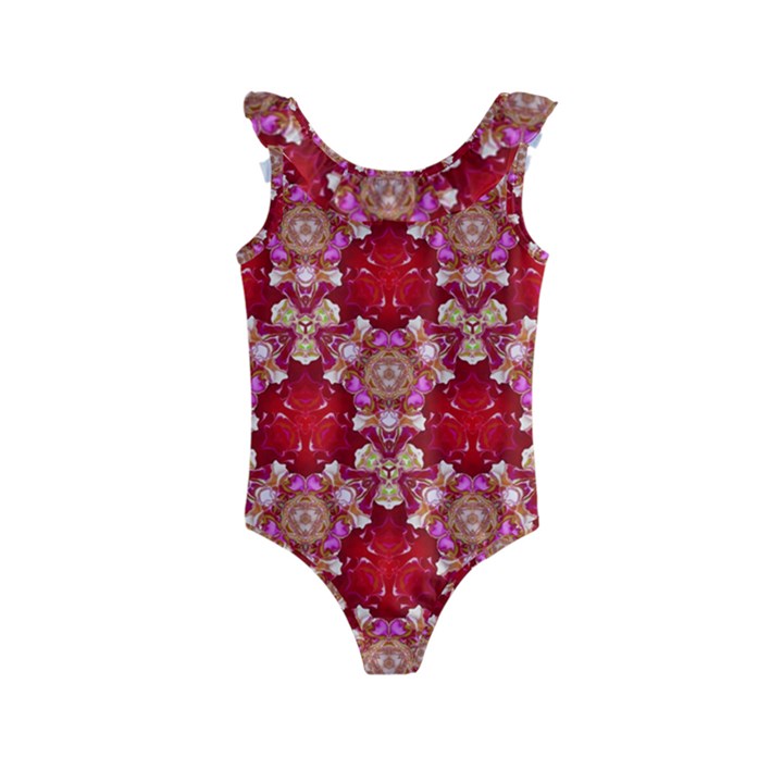 Design Pattern Texture Kids  Frill Swimsuit