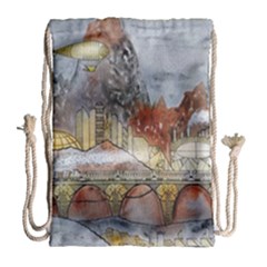 Airships Flight Travel Sky Drawstring Bag (large) by Wegoenart