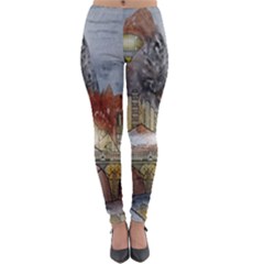 Airships Flight Travel Sky Lightweight Velour Leggings by Wegoenart