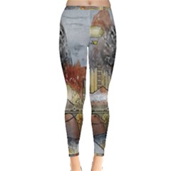 Airships Flight Travel Sky Inside Out Leggings by Wegoenart