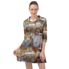 Airships Flight Travel Sky Mini Skater Shirt Dress