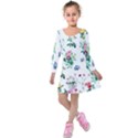 Leaves Kids  Long Sleeve Velvet Dress View1