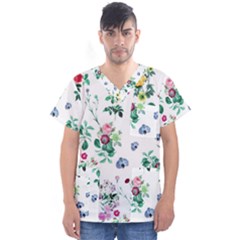 Leaves Men s V-neck Scrub Top