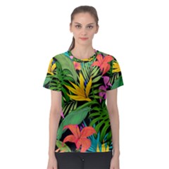 Tropical Greens Women s Sport Mesh Tee