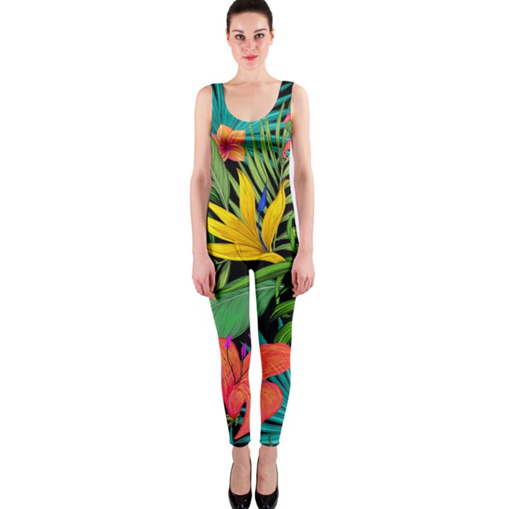 Tropical Greens One Piece Catsuit