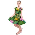 Tropical Greens Kids  Short Sleeve Dress View1