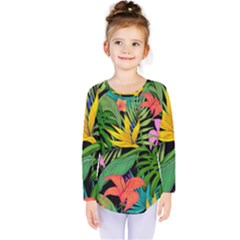 Tropical Greens Kids  Long Sleeve Tee