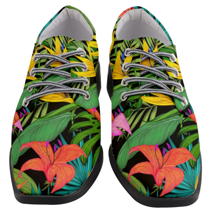 Tropical Greens Women Heeled Oxford Shoes