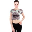 Flowers Crew Neck Crop Top View1