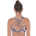 Flowers Cross String Back Sports Bra View2