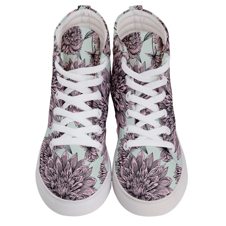 Flowers Women s Hi-Top Skate Sneakers