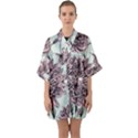 Flowers Half Sleeve Satin Kimono  View1