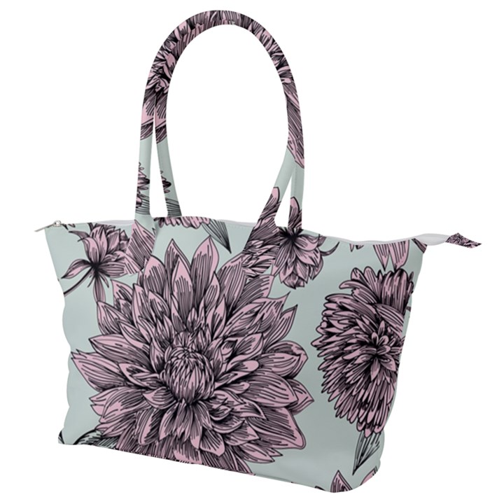 Flowers Canvas Shoulder Bag