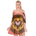 Awesome Heart On A Pentagram With Skulls Cutout Spaghetti Strap Chiffon Dress View1